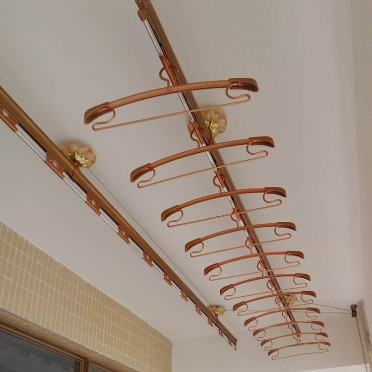 包邮包安装恋伊手摇升降晾晒衣架自动衣架豪华钛金ly993升级ly998