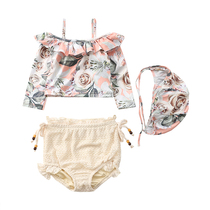 New Korean Girls cute split swimsuit sweet cherry swimwear baby children swimsuit factory direct sales