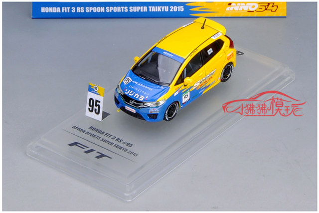 INNO ຈຸດ 1:64 Honda Fit FIT3RSSPOON95# ລຸ້ນດັດແປງ GK5 ລຸ້ນລົດແຂ່ງ