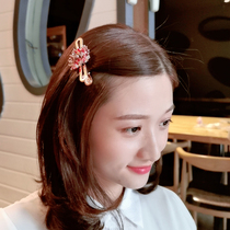 Miss Guo Korean crystal flower ball duckbill clip sweet Joker side clip Liu Haijia clip girl heart top clip Net red headdress