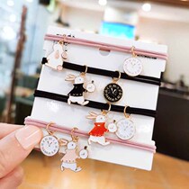 Cute cartoon small animal tie hair leather band hair rope hipster Hairband leather cover head jewelry