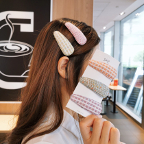 Sweet autumn and winter hairy bbclip Korean side clip temperament simple Bangar clip side clip back head hair card headgear