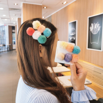 South Korea sweet plush duckbill candy color side clip Bangar clip side hairclip simple plush hair card headwear women