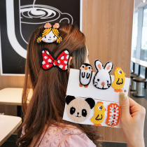 Sweet hairclip female Princess cute bbclip wild cartoon plush headdress student hair card edge clip banger hair accessories