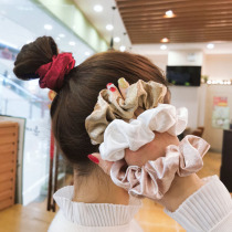 bm Hairband pig colon circle Korean French retro Japanese and Korean Net Red simple brandy fat sausage tie hair rope headdress