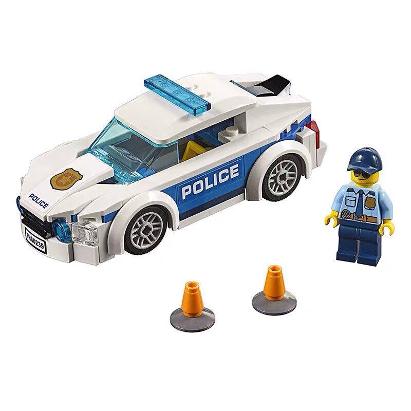 乐高lego城市系列警察 60239警车小车60208飞机追捕