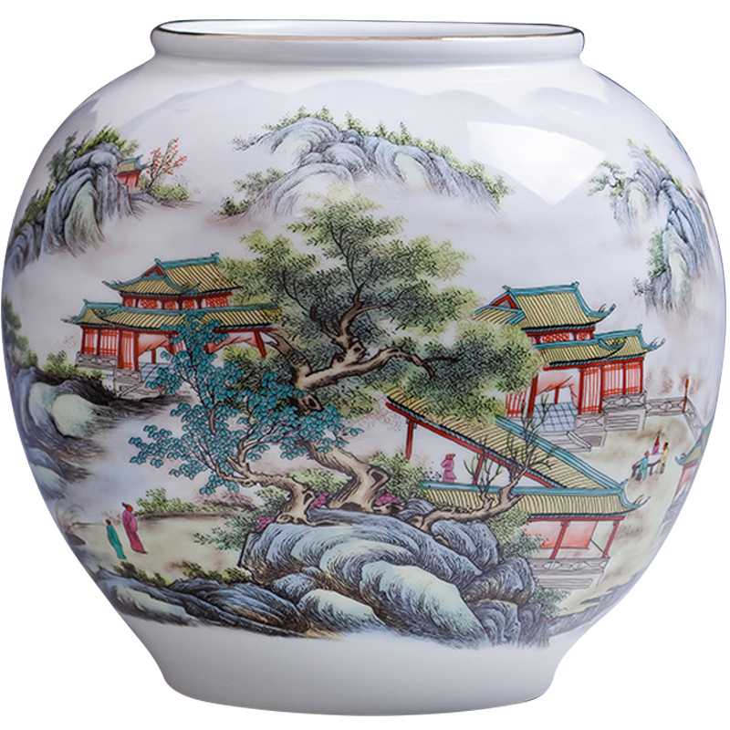 Jingdezhen porcelain hand write creative ceramics aquarium YunJing newest day lily pads refers to basin of lotus home decorations