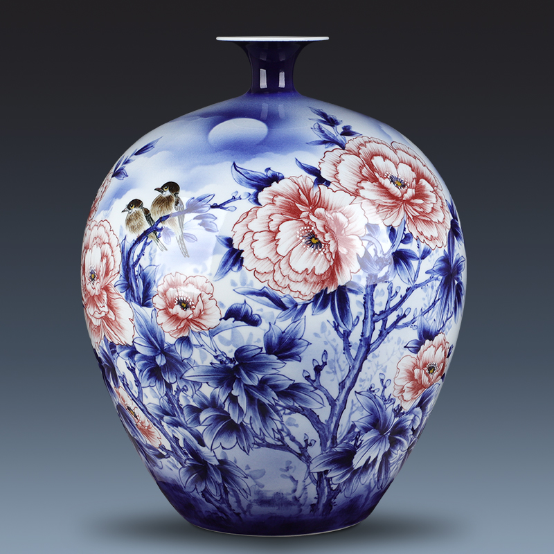 Jingdezhen ceramics new Chinese hand - made of blue and white porcelain vase furnishing articles home sitting room ark adornment handicraft