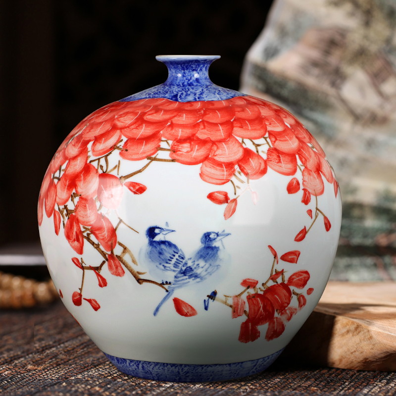 Jingdezhen ceramics new Chinese hand - made of blue and white porcelain vase furnishing articles home sitting room ark adornment handicraft