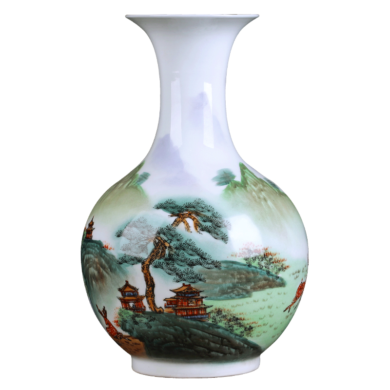 Jingdezhen ceramics powder enamel vase expressions using wide flower arrangement home TV ark, furnishing articles of Chinese style of the sitting room porch decoration