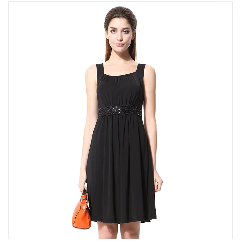 LEIHON Li Hong International Summer Dress Size lớn của phụ nữ Sling Váy dài Tính khí Váy lớn W36378 - Váy dài