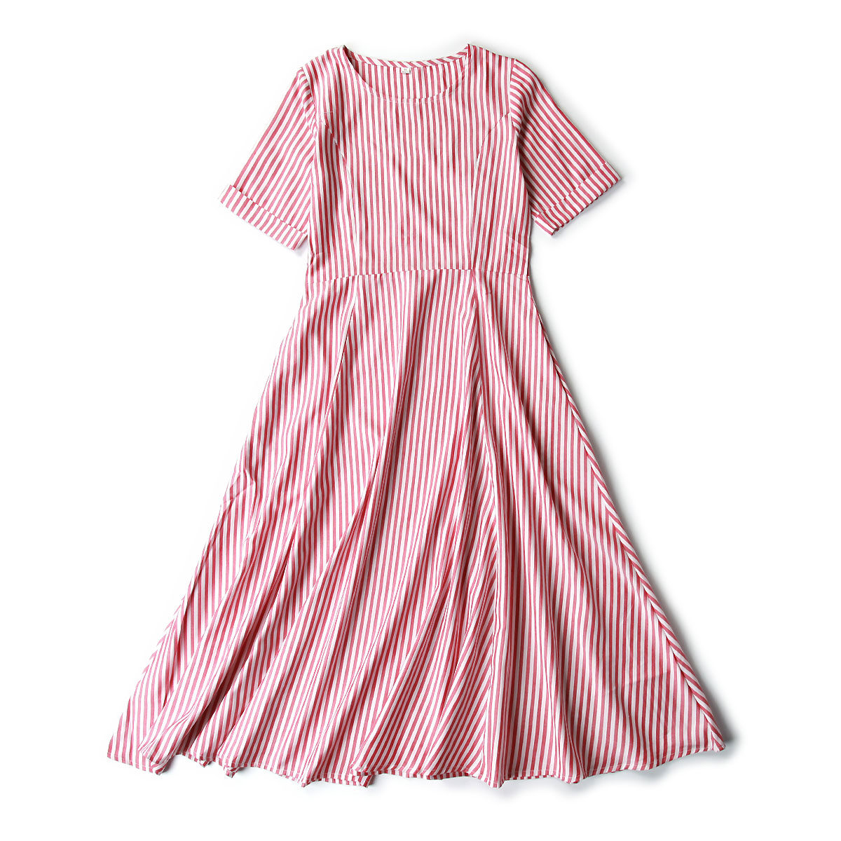 上身特别好看的 竖条纹真丝连衣裙 夏季新款文