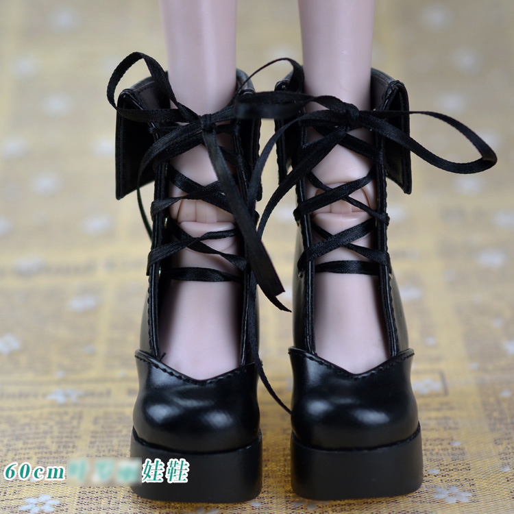 60cm夜萝莉叶罗丽娃娃的鞋子bjd/sd60cm1/3高跟鞋马丁图片