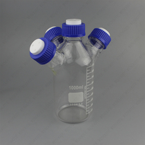 1000ML transparent mobile phase liquid storage bottle HPLC liquid chromatography mobile phase solvent bottle waste liquid bottle cap