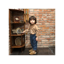 Zoebaby Korean childrens clothing men and women treasure autumn winter BI prepared warm simple high collar bottom T-shirt 19 Winter