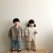 Zoebby South Korean childrens clothing mens and womens paver system ultra soft and thin cotton profile jacket Ins exploits