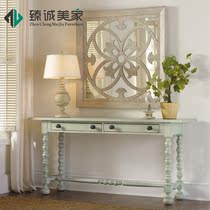 American porch table porch cabinet sofa back several partition table wall table French solid wood porch Hall side table