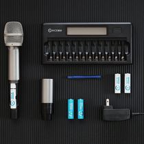 Time-resistant rechargeable batteries 5 Number of suits 12 groove Large capacity KTV Microphone battery No. 7 Number of batteries Single Charger