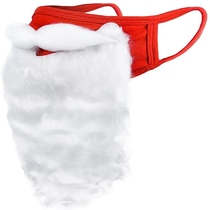 Santa Claus bearded fake bearded red mask white Hu shall be dressed as Santa Claus beard