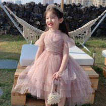 Childrens skirt summer new girl princess skirt Summer Western style baby super fairy puffy yarn birthday dress dress