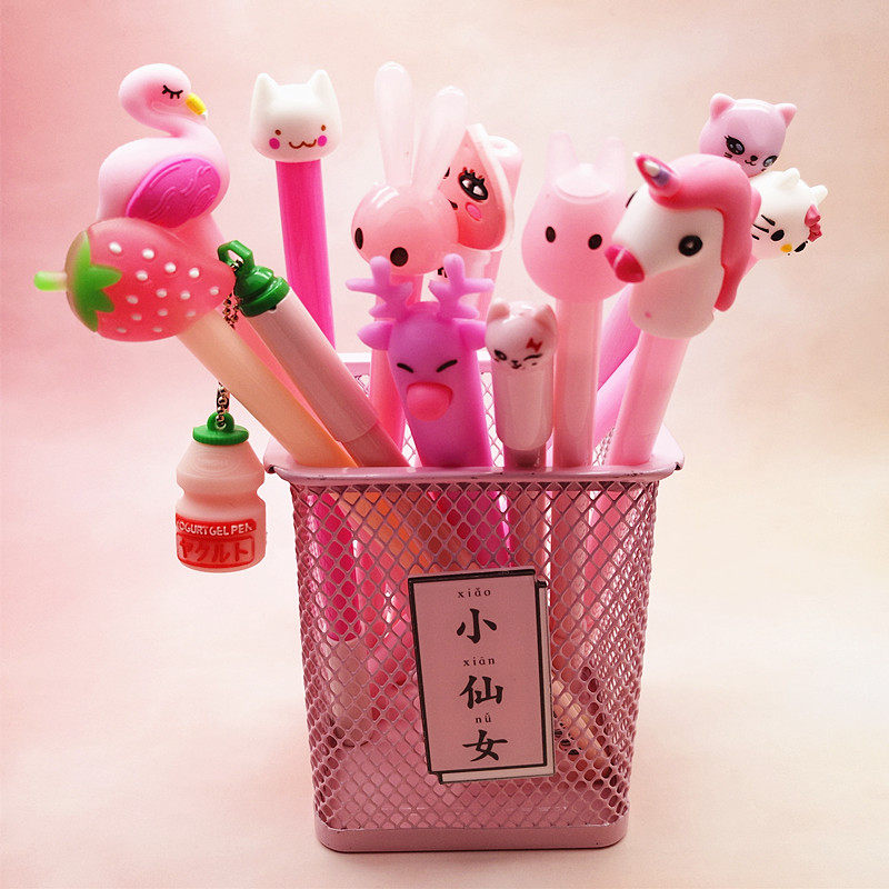 少女心笔粉色系粉红色礼物可爱粉文具韩国学生用天美小仙女专用笔
