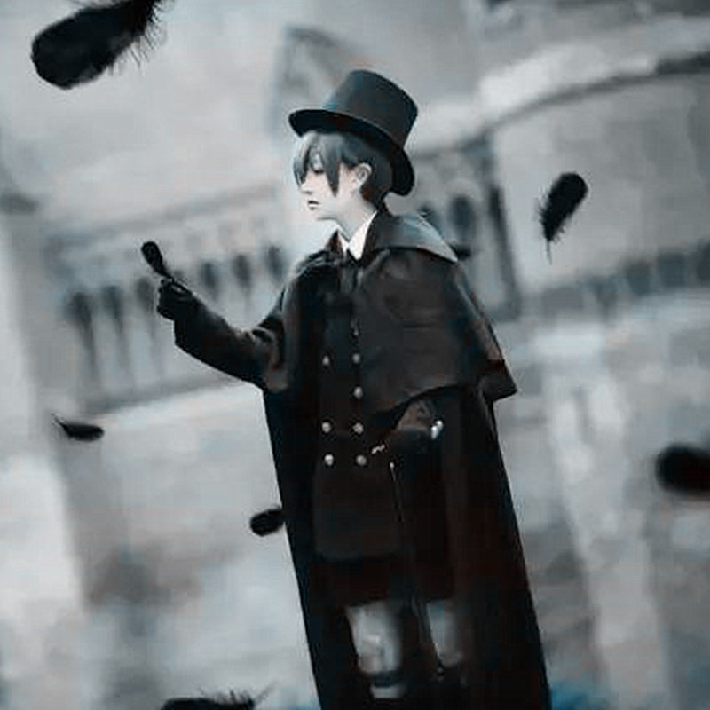 日本动漫黑执事夏尔cos服送葬礼服漫展派对cosplay服装送手套全套