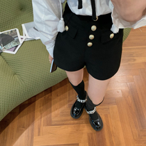 Summer home 2021 spring new net red wind multi-buckle wild high waist straight loose suit casual shorts children