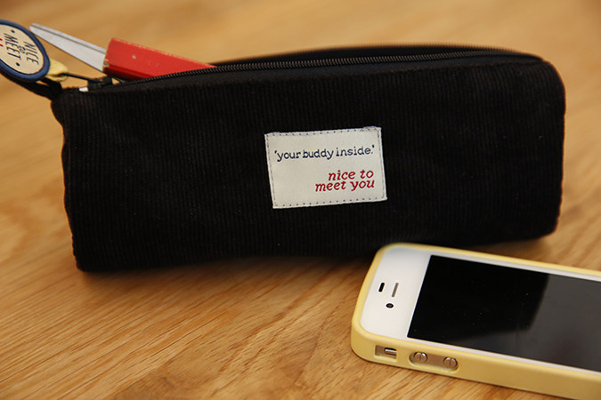 ntmy.复古耐用灯芯绒收纳笔袋