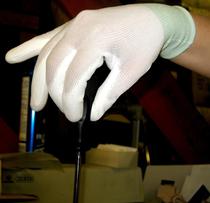 dust-free workshop PU coated palm gloves 9210 antistatic gloves electronic dip gel graphite machined PU coatings