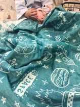 MMKIDS Japanese double-layer space travel gauze towel quilted cotton summer air-conditioning blanket summer cool quilt thin cover blanket