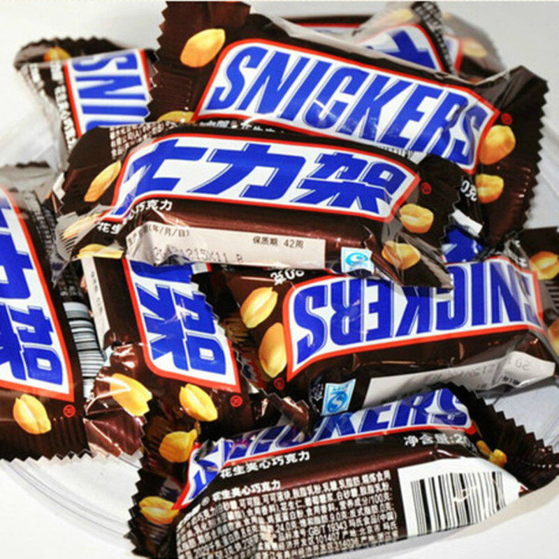 玛氏德芙散装士力架20g足称500g/1000克花生夹心巧克力零食能量棒