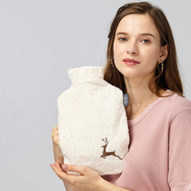 Can be inserted into the hot water bottle inject water warm the waist warm the palace warm the stomach plush warm water bag menstrual application borth