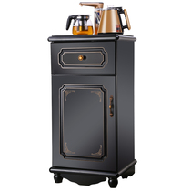 Hanston all solid wood Black European tea bar machine vertical household automatic rotating faucet tea cabinet