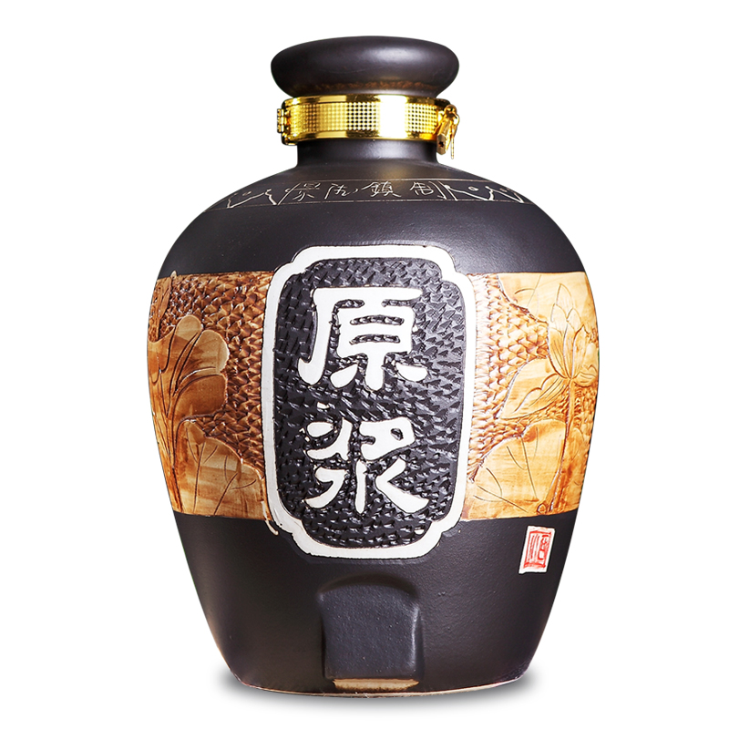 Jingdezhen ceramic jar sealing hoard save it home antique 20 to 50 kg terms bottle of liquor jar with cover