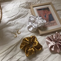 * green house * French ins elegant satin silk Cole Hairband solid color