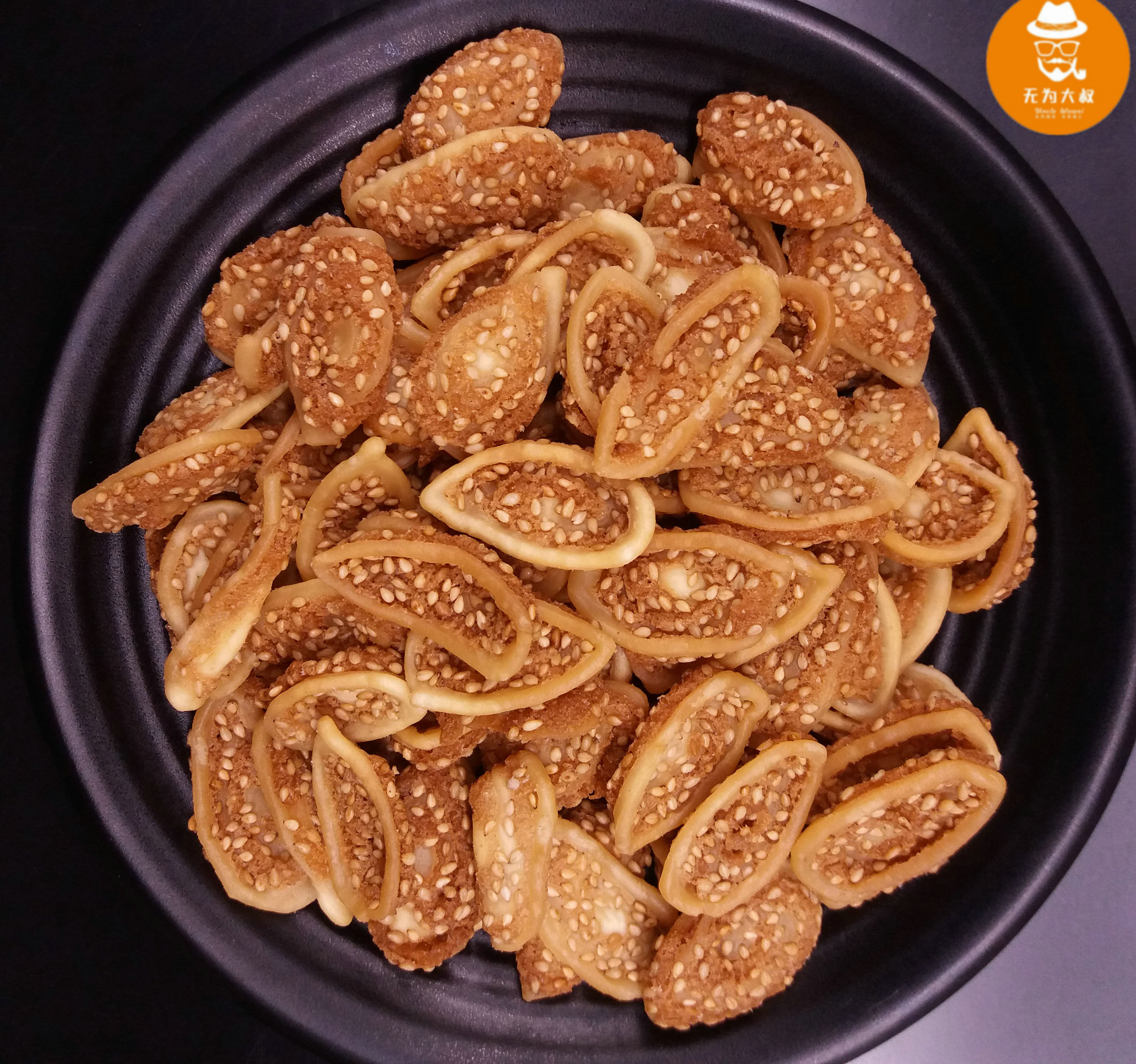 一份5袋包邮猫耳朵零食散装袋装150g芝麻酥饼干猫耳酥8090后怀旧