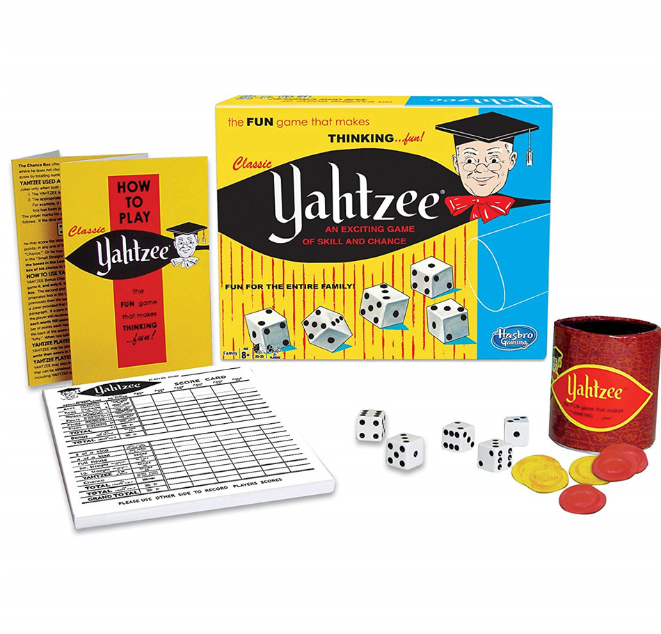 孩之宝 hasbro 快艇骰子yahtzee classic 益智游戏 英文 桌面游戏