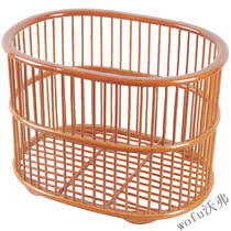 Small egg-shaped towel bucket Hotel room storage cloth basket Bamboo rattan handicraft dirty clothes basket Storage basket