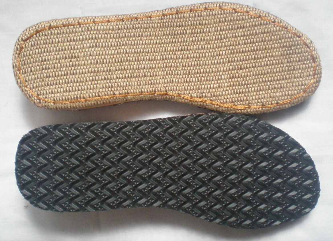 亚麻龙女坡跟凉拖鞋底 孺子牛鞋底 编织凉拖鞋,钩编拖鞋底中国结