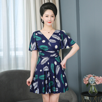 2021 New Swimsuit Womens Summer Conserved Conservative Shading BIG CODE FAT MM MIDDLE AGED MOTHERS SWIMSUIT