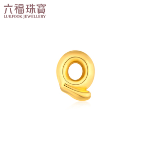 luk fook jewelry letter q gold earrings pure gold earrings hard gold earrings single gift pricing hxa1tbe0022