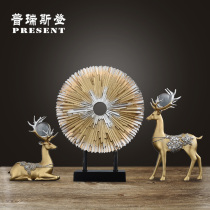 American country pastoral elk decoration Living room foyer a deer has you wine cabinet soft decorations Crafts deer decoration