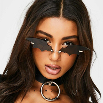 Big frame European and American cool bat sun glasses personality street shot concave shape sunglasses funny dance ball decoration sunglasses