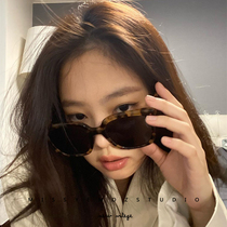 Jennie with KUKU box sunglasses 2020 new female street shot big face thin anti ultraviolet sunglasses