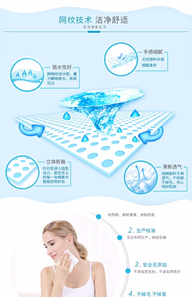 爱柔一次性洗脸巾美容院专用纯棉洁面柔巾无纺
