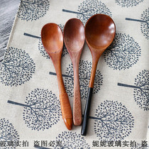 Creative tied spoonful Wooden spoon Yogurt spoon Coffee Nanmu spoon Long handle spoon Spoon Household dessert mixing stick