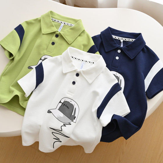 Children's cartoon printed short sleeves, boys and girls color combination POLO lapel T-shirt, 170 medium-sized children, summer children's clothing
Children's cartoon printed short sleeves, boys and girls color combination POLO lapel T-shirt, 170 medium-sized children, summer children's clothing