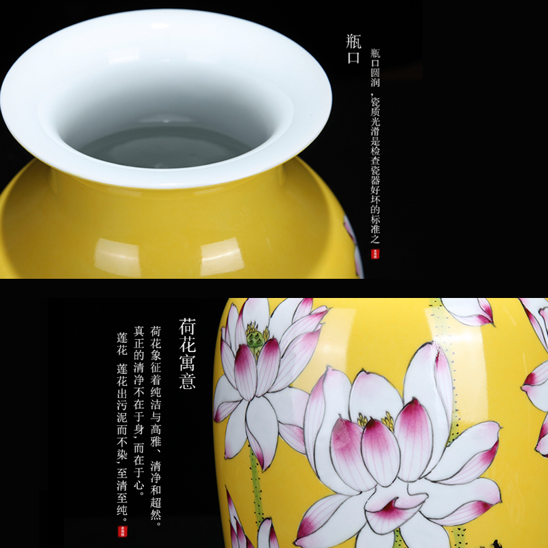 Jingdezhen ceramic new Chinese hand - made miles fragrance sitting room porch porcelain vase household adornment furnishing articles