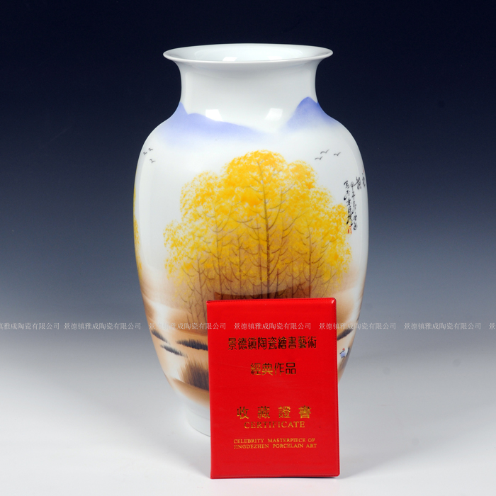 Modern Chinese jingdezhen ceramics sitting room place famous celebrity hand - made vases, home decorations arts and crafts