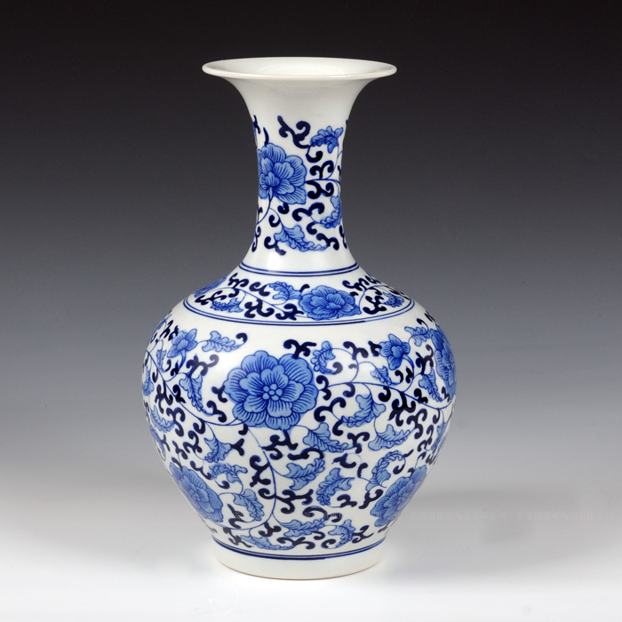 Jingdezhen ceramics modern blue and white porcelain vase home furnishing articles sitting room adornment ornament arts and crafts